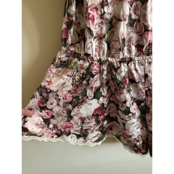 Kate Spade Dream A Little Dream Loungeware Romper Women’s LARGE Pink Floral - Picture 3 of 12